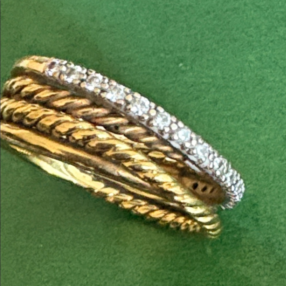 DAVID YURMAN GOLD AND DIAMOND RING